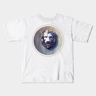 White Marble LIon Kids T-Shirt